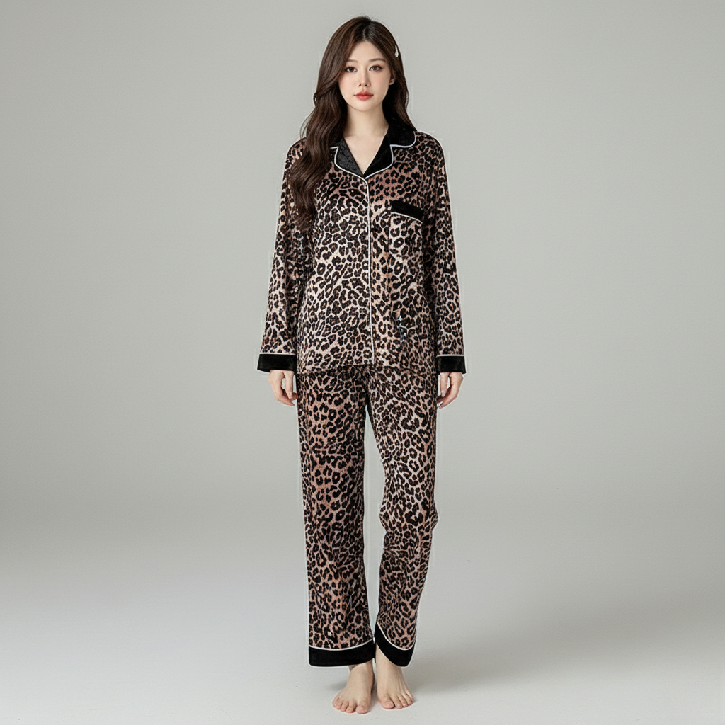Pyjama Léopard Doux – Femme