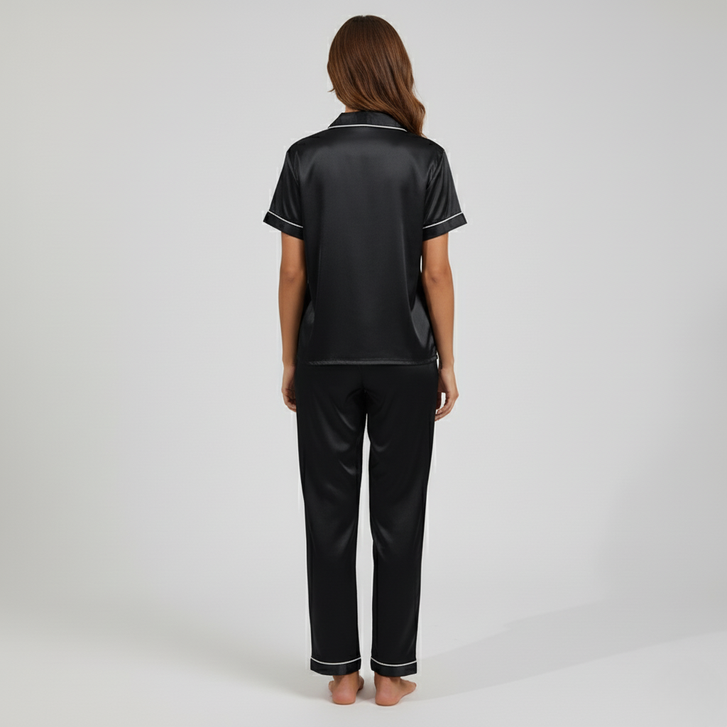 Pyjama Élégant Satin – Femme