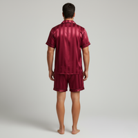 Pyjama Court Satin Rayé – Homme