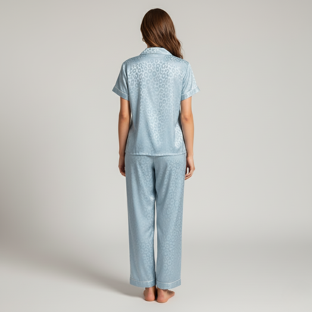 Pyjama Léopard Bleu – Femme