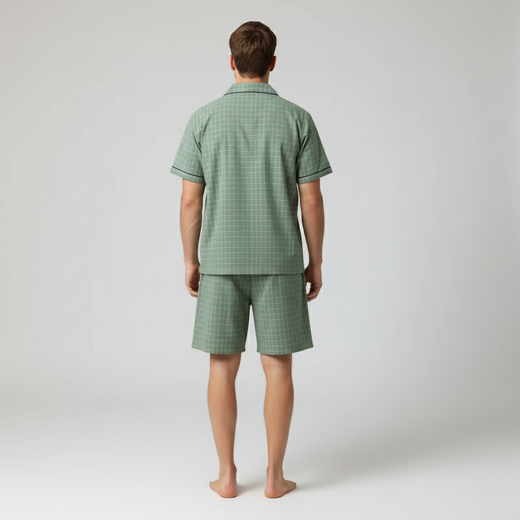 Pyjama Court Carreaux – Homme