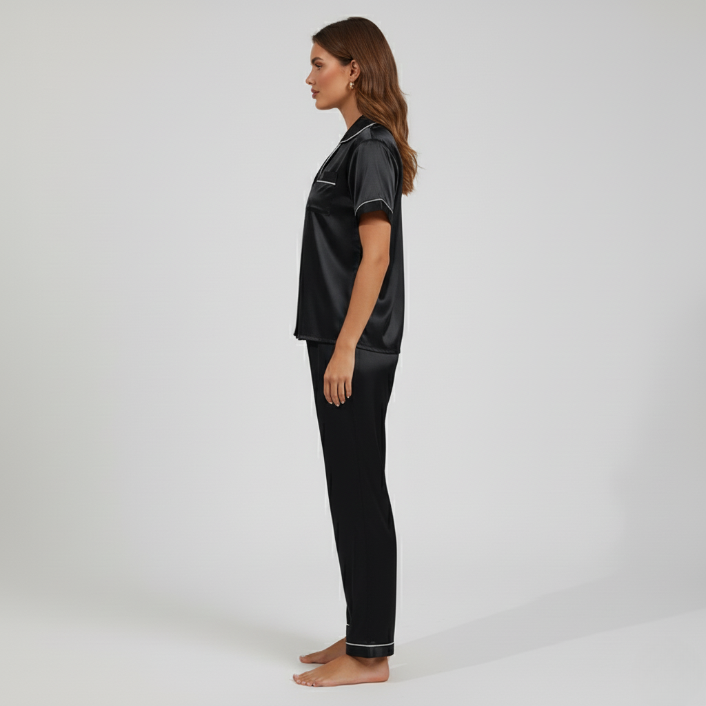 Pyjama Élégant Satin – Femme