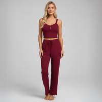 Pyjama Côtelé Bretelles – Femme