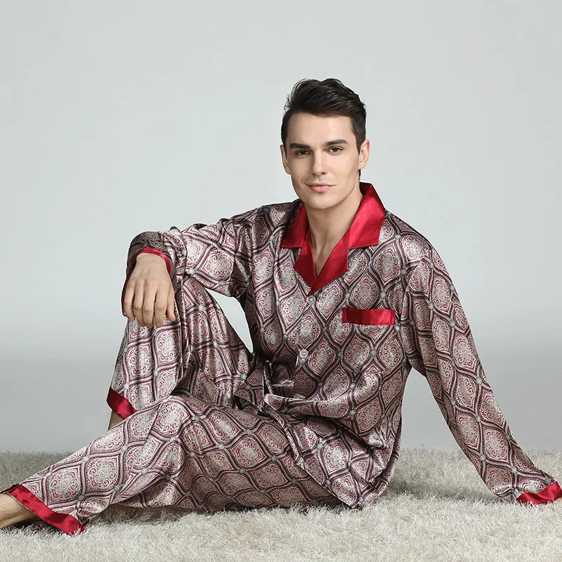 Pyjama Satin Rouge – Homme