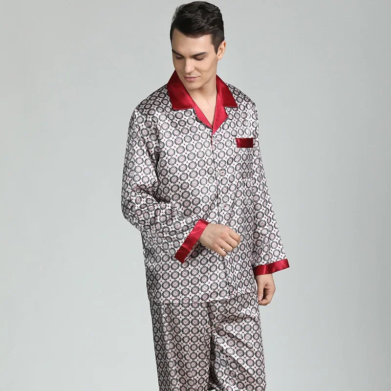 Pyjama Satin Rouge – Homme