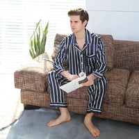 Pyjama Satin Bleu – Homme