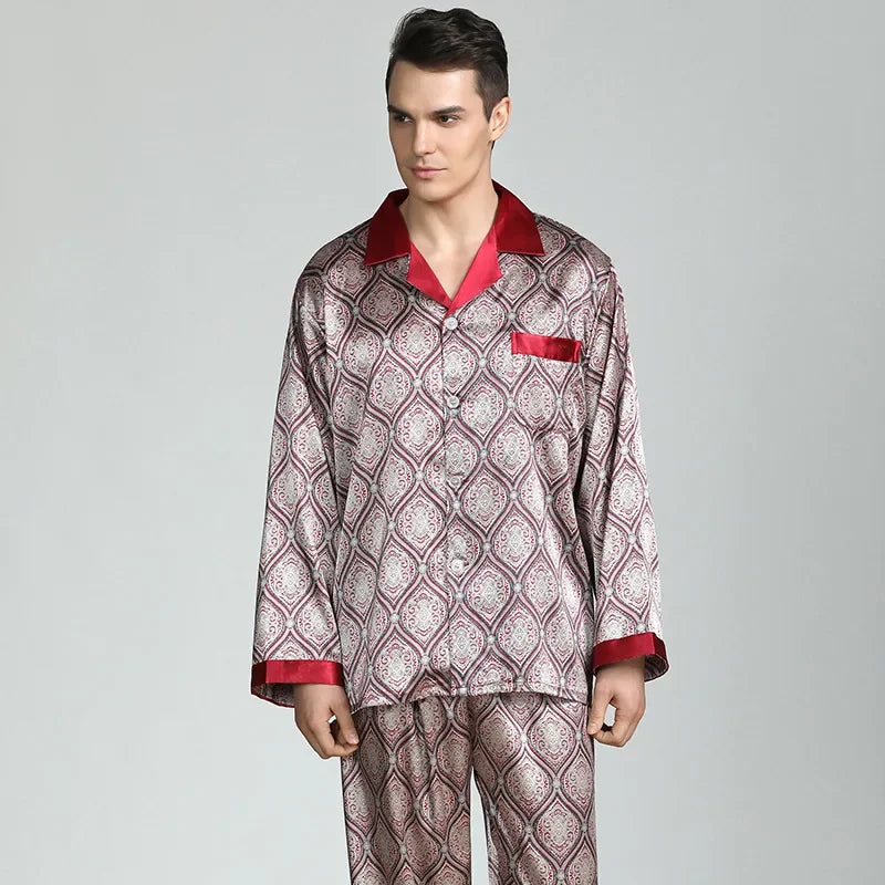 Pyjama Satin Rouge – Homme