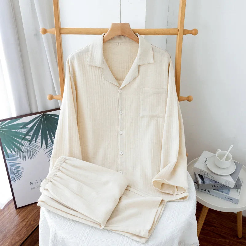 Ensemble de Pyjama Homme En Gaze De Coton