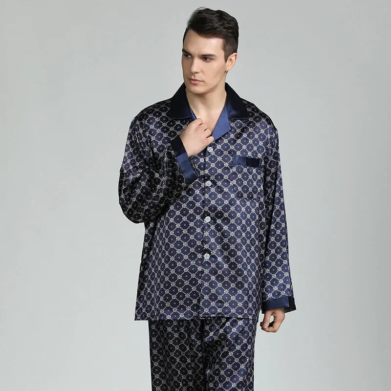 Pyjama Satin Bleu – Homme Image