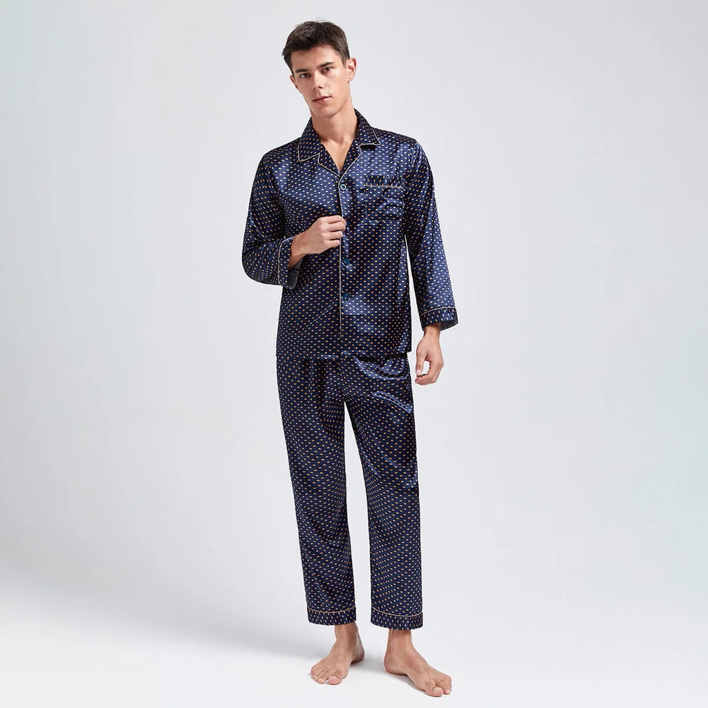 Pyjama Satin Bleu – Homme