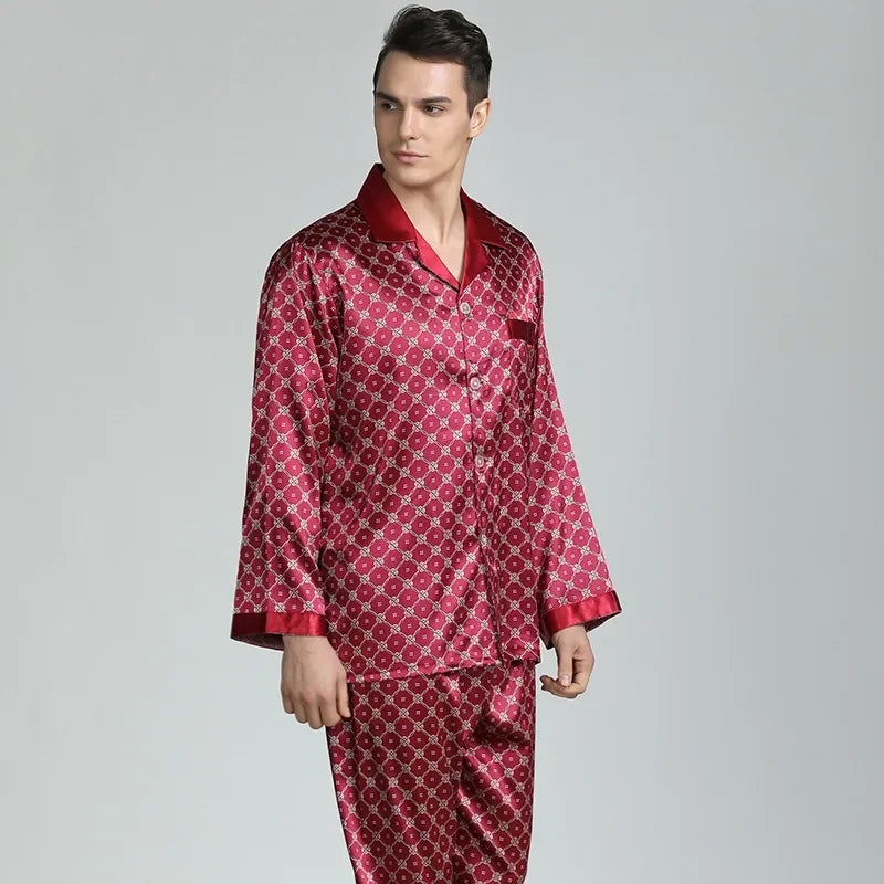 Pyjama Satin Rouge – Homme Image