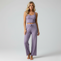 Pyjama Côtelé Bretelles – Femme
